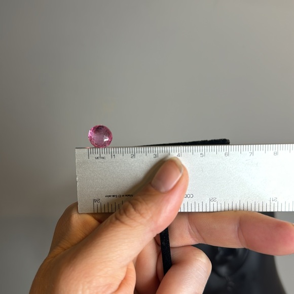 Pink Cracked Ball Stud Earrings - Picture 13 of 14